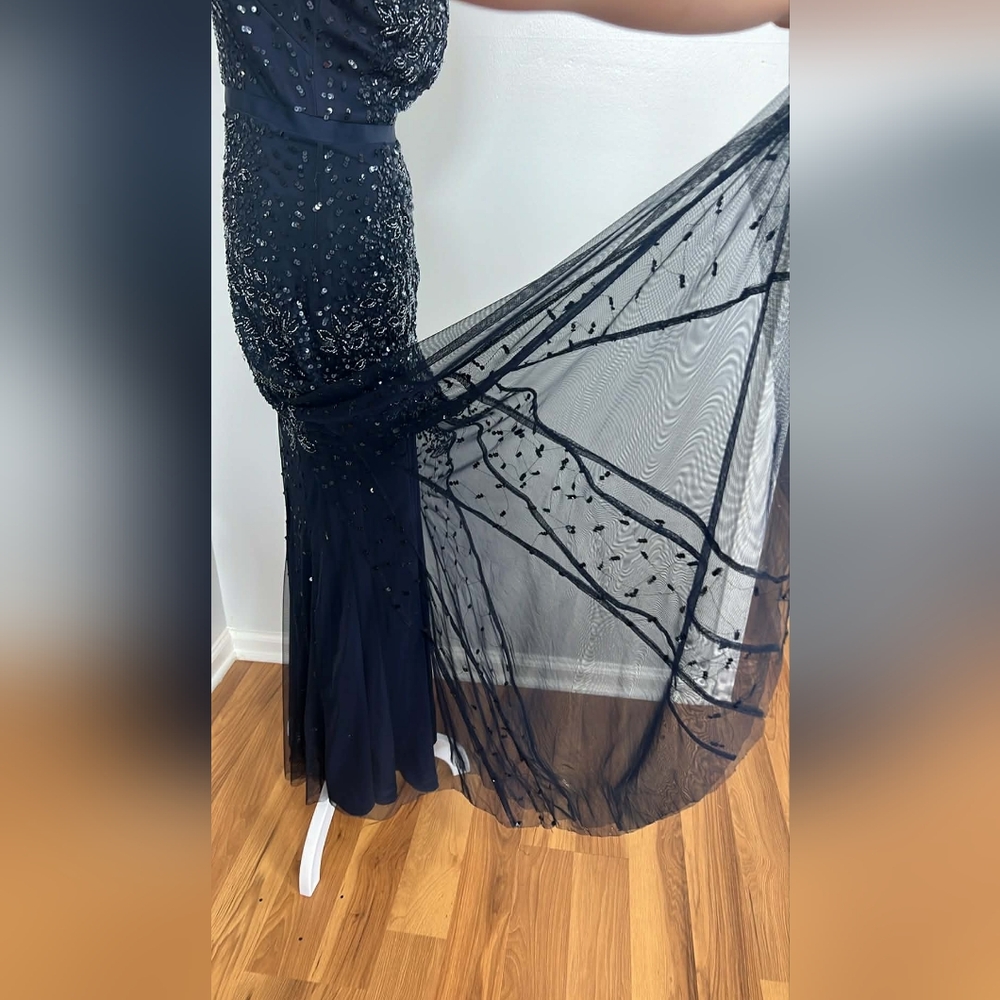 Adrianna Papell Midnight Blue Sequin Dress - Picture 7 of 13